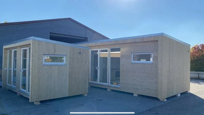 Attefallshus-moduler vid fabriken